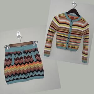 Missoni for Target Girls Button up Cardigan and Matching Skirt Set Medium (0918)